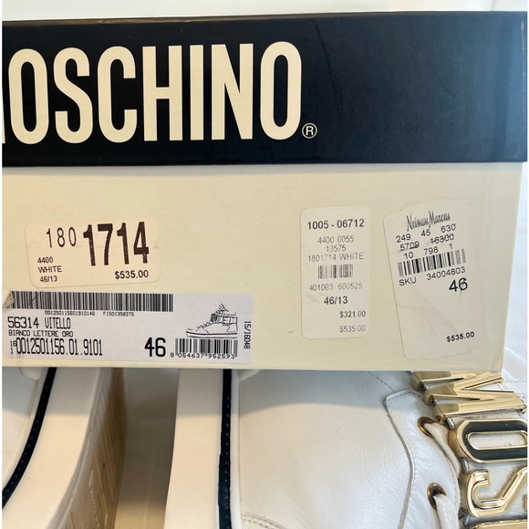 Moschino Men’s luxury sneaker Size 46 - Lightly used with signs of wear. - Picture 7 of 8